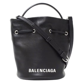 Balenciaga BALENCIAGA Women's Everyday Drawstring Bucket Bag XS in Black Leather (638342), a 2-Way