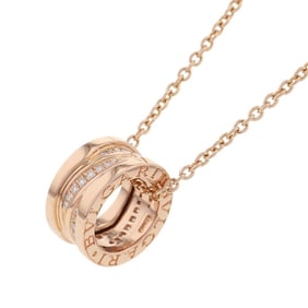 BVLGARI B-zero1 Design Legend Necklace with Diamonds and 18K Pink Gold Pendant
