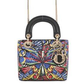 Christian Dior Lady Butterfly Motif Mini Handbag 2-Way