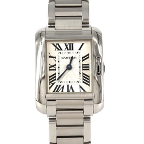 Cartier Tank Anglaise SM W5310022 Stainless Steel Quartz Watch