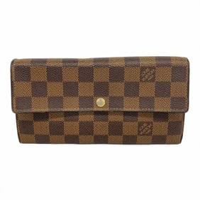 Louis Vuitton Damier Portefeuille Sarah Long Wallet N61734 Ebene Women's