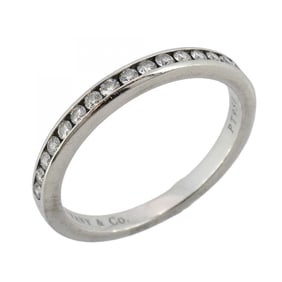 Tiffany Ring, Channel Setting, Half Eternity, Pt950 Platinum, Diamond, Size 10, Women's
