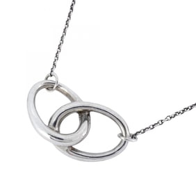 Tiffany Necklace Double Loop Silver 925 Women's P1698834