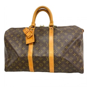 Louis Vuitton Monogram Keepall 45 Boston Bag M41428 Brown Men's and Women's