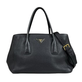 Prada Leather Shoulder Bag BN2808 Black Women's PRADA Pre-owned 2-Way