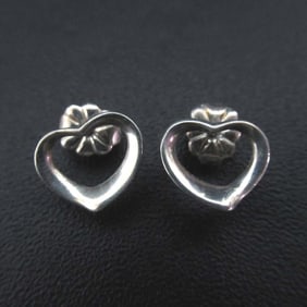 Tiffany & Co. Elsa Peretti Open Heart Stud Earrings in Sterling Silver for Women