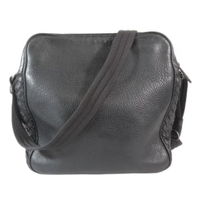 BOTTEGA VENETA Cervo messenger shoulder bag, crossbody, leather, black, for men and women