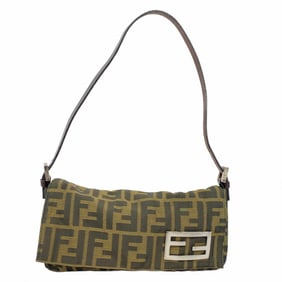 Fendi Zucca nylon canvas handbag in brown for women
