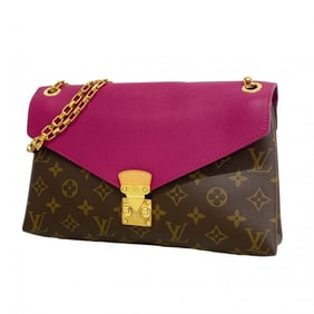 Louis Vuitton Monogram Pallas Chain Shoulder Bag M41635 Brown Grape Women's