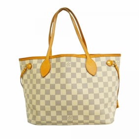 Louis Vuitton Damier Azur Neverfull PM Tote Bag N51110 White Women's
