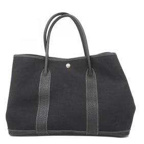 Hermes Hermès Garden PM Toile Officier Tote Bag, Black, Women's, G Stamp, P1948788
