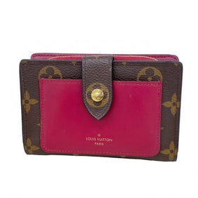 Louis Vuitton Monogram Portefeuille Juliet Wallet M69433 Brown Fuchsia Women's
