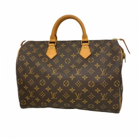 Louis Vuitton Monogram Speedy 35 Handbag M41107 Brown Women's