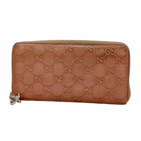 Gucci long wallet Guccissima 233025 leather pink women's