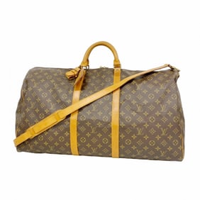 Louis Vuitton Monogram Keepall Bandouliere 60 Boston Bag M41412 Brown Men's/Women's