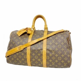 Louis Vuitton Monogram Keepall Bandouliere 45 Boston Bag M41418 Brown Men's/Women's