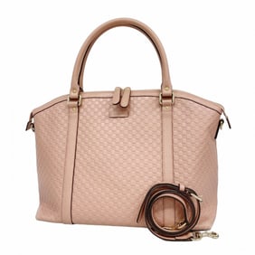 Gucci Micro Guccissima Handbag 449658 Leather Pink Champagne 2-Way Bag for Women