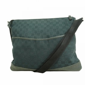 Gucci GG Canvas Shoulder Bag 145856 Black Women's