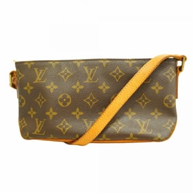 Louis Vuitton Monogram Trotter Shoulder Bag M51240 Brown Women's