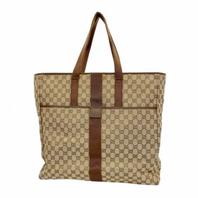 Gucci GG Canvas Tote Bag 90481 Brown Women's