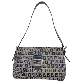 Fendi Zucchino Shoulder Bag in Navy Nylon Canvas for Women