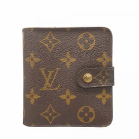 Louis Vuitton Monogram Compact Zip Wallet M61667 Brown Women's