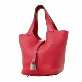 Hermes Hermès Picotin Lock PM Handbag in Taurillon Clemence Raspberry with Z Stamp for Women