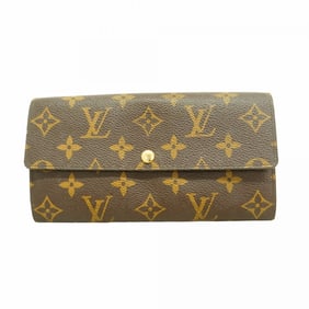 Louis Vuitton Monogram Leopard Print Portefeuille Sarah M60106 Women's Rouge Fauvist Long Wallet