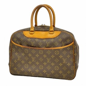 Louis Vuitton Monogram Deauville Handbag M47270 Brown Women's