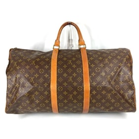 LOUIS VUITTON M41424 Monogram Old-Style Keepall 55 Travel Bag, Handbag, Boston Canvas,