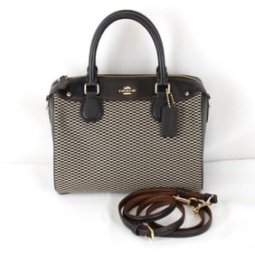 COACH 2-way shoulder bag L1781-F57242 in canvas and leather, black, for women