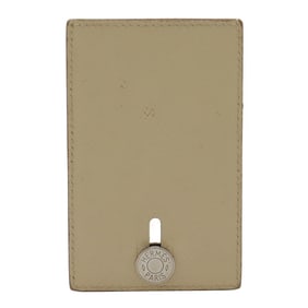 HERMES Serie Diavolo Card Case, Holder, Business Pass Epsom Leather, Light Beige, ?M Stamp