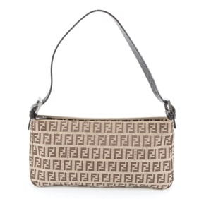 Fendi Zucchino 8BR042 Leather Shoulder Bag with One-Shoulder Accessory Pouch for Women