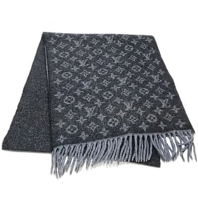 LOUIS VUITTON Louis Vuitton Scarf/Shawl M71607 Echarpe Monogram Gradient Black/Grey Women's 181770