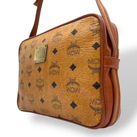 MCM Vintage Visetos Shoulder Bag/Camera Bag, Brown, Women's, Size 88