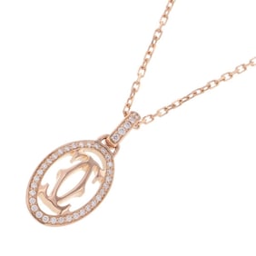 Cartier Double C Diamond Necklace in 18K Pink Gold