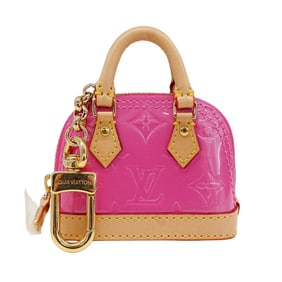 Louis Vuitton Vernis LV Mix Micro Alma Bag Charm in Pink (M01706) - Women's Keychain, Accessory