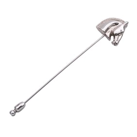 Hermes Hermès Cheval Horse brooch, pin women's and men's, metal, silver, BIJOUTERIE FANTAISIE, mini