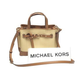 Michael Kors 2-Way Handbag/Shoulder Bag, Polyurethane, Brown, 35T2GU5S1W1214