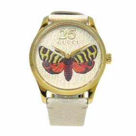 Gucci G-Timeless Watch, 49.5g, Genuine Leather, Quartz Movement, Ivory Dial, YA1264062
