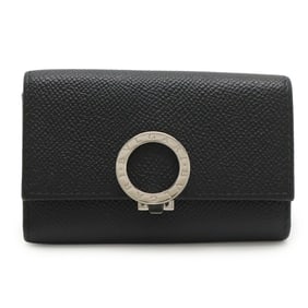 BVLGARI Clip 6-Key Case in Grained Leather, Black, 30422