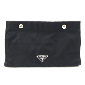 Prada black nylon pouch, travel pouch for men and women.