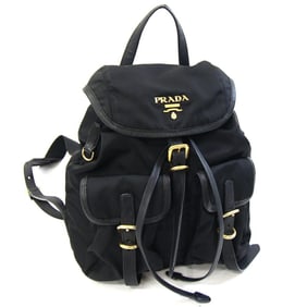 Prada Backpack 1BZ677 Black Nylon and Leather for Women