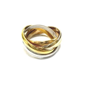 CARTIER 18K Trinity 5-Row Three-Color Gold Ring, 18KPG, Women's, Gold, Pink and White