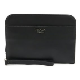 PRADA Prada Second Bag Clutch Multi-Pouch Leather NERO Black 2VN008