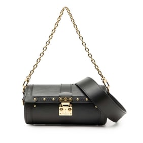 Louis Vuitton Epi Papillon Trunk Chain Handbag/Shoulder Bag 2WAY M58655 Noir Black Leather Women's