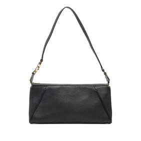 Salvatore Ferragamo Gancini Handbag AU-21-2839 Black Leather Women's