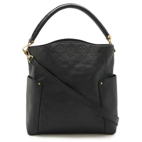 LOUIS VUITTON Monogram Empreinte Bagatelle Shoulder Bag Noir M50072