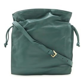 LOEWE Flamenco Bag Shoulder in Nappa Leather, Blue-Green