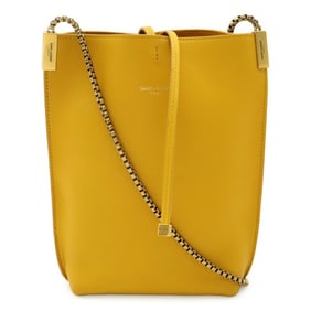 SAINT LAURENT PARIS YSL Yves Saint Laurent Small Hobo Bag Shoulder with Chain and Yellow Pass 654990
